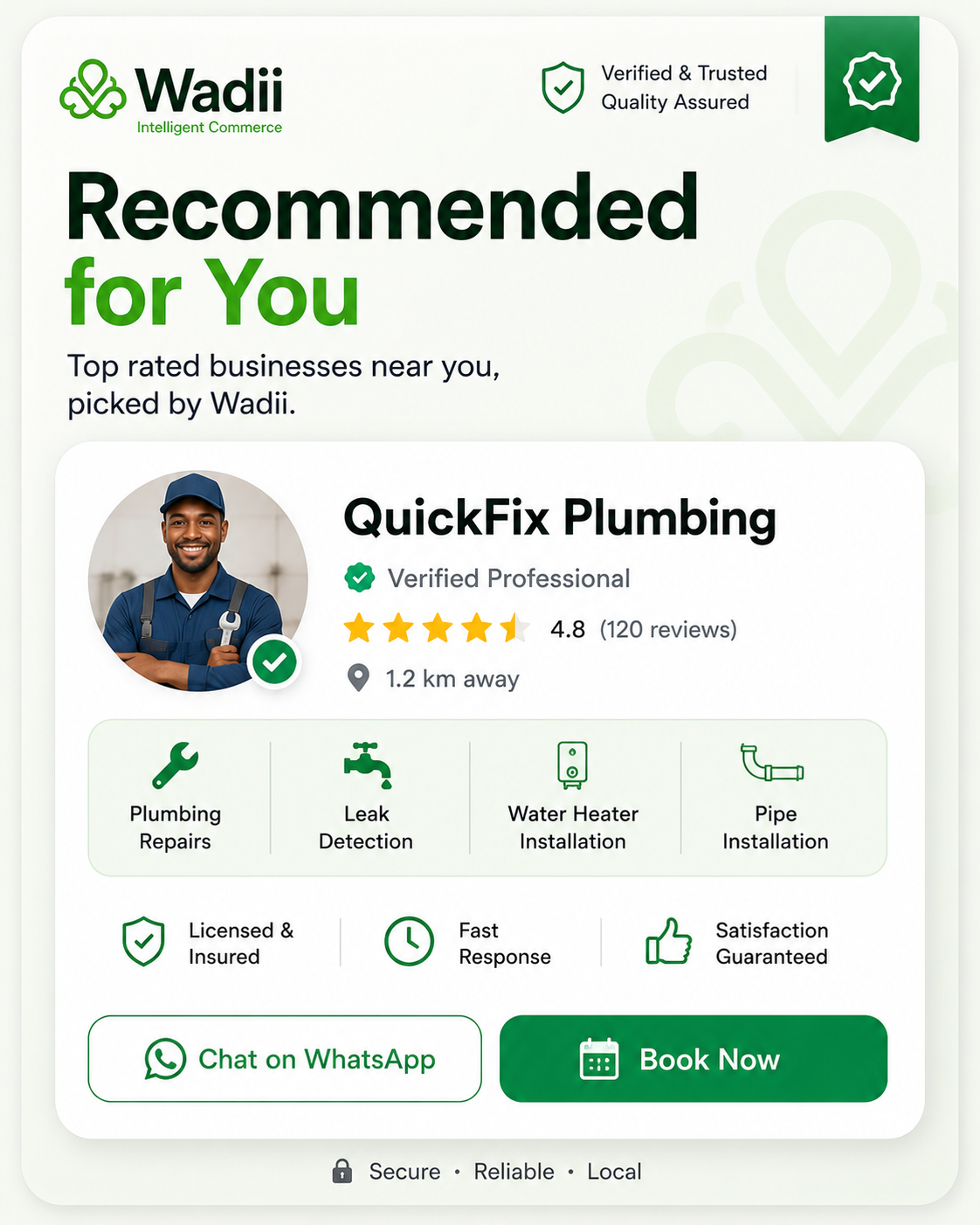 Wadii Recommended for You — top rated businesses near you